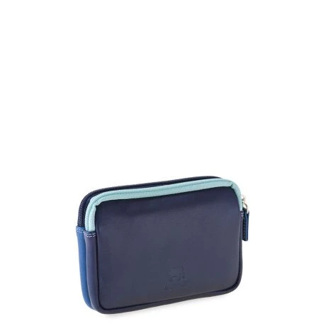 Mywalit Small Leather Double Zip Purse Portemonnee Denim 4 Mywalit Small Leather Double Zip Purse Portemonnee Denim - Afbeelding 2