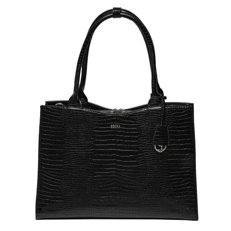 Socha Businessbag Croco 14-15.6" Crocodile Jet Black 3 Socha Businessbag Croco 14-15.6" Crocodile Jet Black