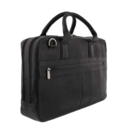 Plevier Sandyford Laptoptas 2-Vaks 15.6" Black -Secrid || Piquadro || Mywalit Verkoopwinkel 482 1 zijkant achter zwart