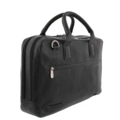 Plevier Sandyford Laptoptas 2-Vaks 15.6" Black -Secrid || Piquadro || Mywalit Verkoopwinkel 482 1 zijkant voor zwart