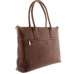 Plevier Parramatta Laptop Tote Bag Damestas 15.6" Cognac -Secrid || Piquadro || Mywalit Verkoopwinkel 483 3 cognac zijkant achter 1