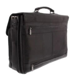 Plevier Decca Leren Aktentas 2-Vaks 17.3" Zwart -Secrid || Piquadro || Mywalit Verkoopwinkel 859 1 zijkant achter decca