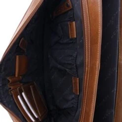 Plevier Decca Leren Aktentas 2-Vaks 17.3" Bruin -Secrid || Piquadro || Mywalit Verkoopwinkel 859 2 binnenkant 3