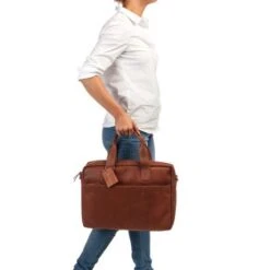 Burkely Vintage River Worker 15.6" Laptop Bag Cognac -Secrid || Piquadro || Mywalit Verkoopwinkel 9007970.22.24 6