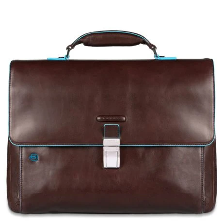 Piquadro Blue Square Expandable Computer Portfolio Briefcase 15" Mahogany 3 Piquadro Blue Square Expandable Computer Portfolio Briefcase 15" Mahogany
