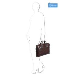 Piquadro Blue Square Double Handle Computer Portfolio Briefcase 14" Mahogany -Secrid || Piquadro || Mywalit Verkoopwinkel ca3335b2 mo dett10 1