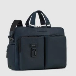 Piquadro Harper Laptop 15"/ IPad 12,9" Briefcase Blue -Secrid || Piquadro || Mywalit Verkoopwinkel ca4027ap blu dett1 1