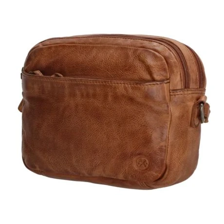 Hide & Stitches Paint Rock Schoudertas 20408 Cognac 4 Hide & Stitches Paint Rock Schoudertas 20408 Cognac - Afbeelding 2