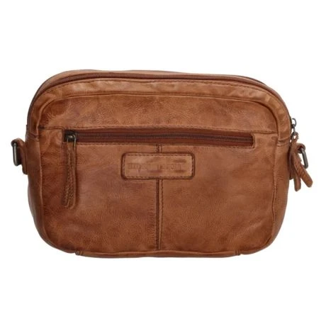 Hide & Stitches Paint Rock Schoudertas 20408 Cognac 5 Hide & Stitches Paint Rock Schoudertas 20408 Cognac - Afbeelding 3