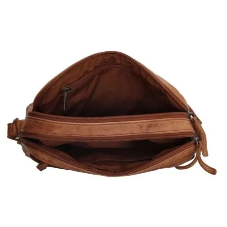 Hide & Stitches Paint Rock Schoudertas 20408 Cognac 6 Hide & Stitches Paint Rock Schoudertas 20408 Cognac - Afbeelding 4