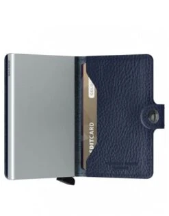 Secrid Mini Wallet Portemonnee Veg Navy / Silver 9 Secrid Mini Wallet Portemonnee Veg Navy / Silver -Secrid || Piquadro || Mywalit Verkoopwinkel miniwallet vegetable tanned navy silver 1