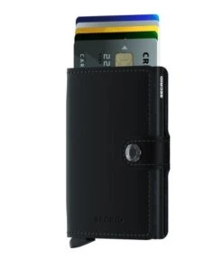 Secrid Mini Wallet Portemonnee Matte Black -Secrid || Piquadro || Mywalit Verkoopwinkel mm black 1 front cards