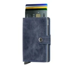 Secrid Mini Wallet Portemonnee Vintage Blue -Secrid || Piquadro || Mywalit Verkoopwinkel mv blue 2018 1 front cards 2