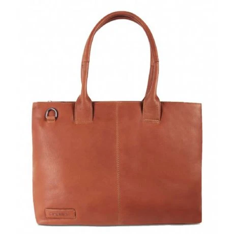 Plevier Antilla Dames Schoudertas 15.6" Cognac 4 Plevier Antilla Dames Schoudertas 15.6" Cognac - Afbeelding 2