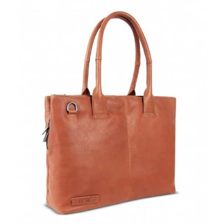 Plevier Antilla Dames Schoudertas 15.6" Cognac 5 Plevier Antilla Dames Schoudertas 15.6" Cognac - Afbeelding 3