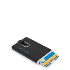 Piquadro Blue Square Creditcard Case With Sliding System Black -Secrid || Piquadro || Mywalit Verkoopwinkel pp4825b2r n dett1