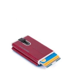 Piquadro Blue Square Compact Wallet For Banknotes And Creditcards Red -Secrid || Piquadro || Mywalit Verkoopwinkel pp4891b2r r dett2