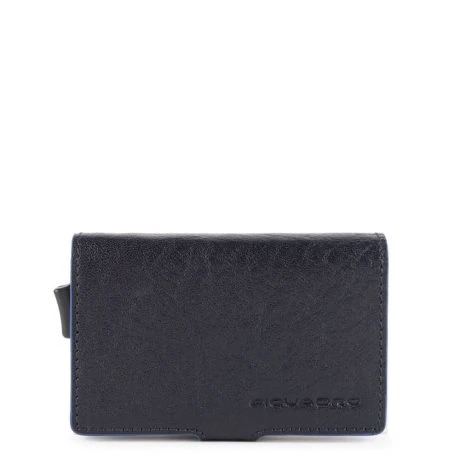 Piquadro Blue Square Double Credit Card Case With Sliding System Night Blue 5 Piquadro Blue Square Double Credit Card Case With Sliding System Night Blue - Afbeelding 3