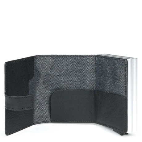 Piquadro Black Square Double Creditcard Case With Sliding System Black 5 Piquadro Black Square Double Creditcard Case With Sliding System Black - Afbeelding 3