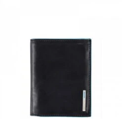 Piquadro Blue Square Vertical Wallet 10 Cards With Coin Case Black -Secrid || Piquadro || Mywalit Verkoopwinkel pu1740b2 1