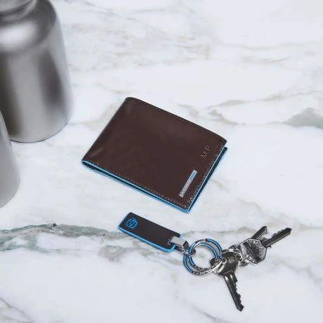 Piquadro Blue Square Men's Wallet With Coin Pocket Mahogany 5 Piquadro Blue Square Men's Wallet With Coin Pocket Mahogany - Afbeelding 3