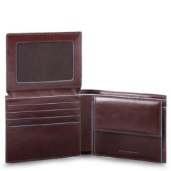 Piquadro Blue Square Men's Wallet With Flip Up/Coin Pocket Mahogany -Secrid || Piquadro || Mywalit Verkoopwinkel pu4518b2r mo dett1