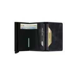 Secrid Slim Wallet Portemonnee Vintage Black -Secrid || Piquadro || Mywalit Verkoopwinkel s vintage black open