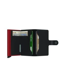 Secrid Mini Wallet Portemonnee Matte Black / Red -Secrid || Piquadro || Mywalit Verkoopwinkel secrid m matte black red open