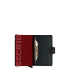 Secrid Mini Wallet Portemonnee Matte Black / Red -Secrid || Piquadro || Mywalit Verkoopwinkel secrid m matte black red semi open