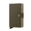 Secrid Mini Wallet Portemonnee Saffiano Olive 2 Secrid Mini Wallet Portemonnee Saffiano Olive -Secrid || Piquadro || Mywalit Verkoopwinkel secrid miniwallet saffiano olive front