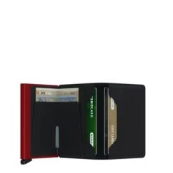 Secrid Slim Wallet Portemonnee Matte Black / Red -Secrid || Piquadro || Mywalit Verkoopwinkel secrid s matte black red open