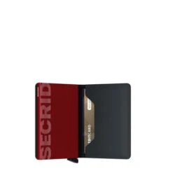 Secrid Slim Wallet Portemonnee Matte Black / Red -Secrid || Piquadro || Mywalit Verkoopwinkel secrid s matte black red semi open