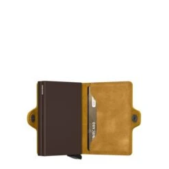 Secrid Twin Wallet Portemonnee Vintage Ochre -Secrid || Piquadro || Mywalit Verkoopwinkel secrid t vintage ochre semi open 1