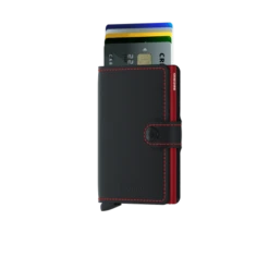 Secrid Mini Wallet Portemonnee Matte Black / Red -Secrid || Piquadro || Mywalit Verkoopwinkel secrid m matte black red front cards