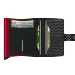 Secrid Mini Wallet Portemonnee Cubic Black-Red -Secrid || Piquadro || Mywalit Verkoopwinkel secrid miniwallet cubic black red open