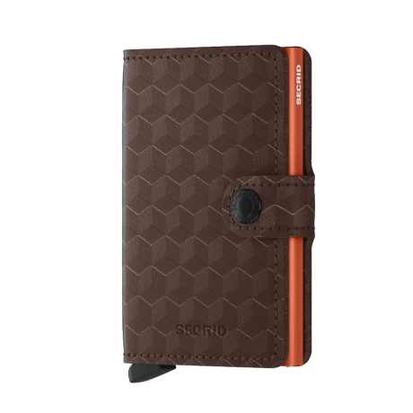 Secrid Mini Wallet Portemonnee Optical Brown-Orange 3 Secrid Mini Wallet Portemonnee Optical Brown-Orange