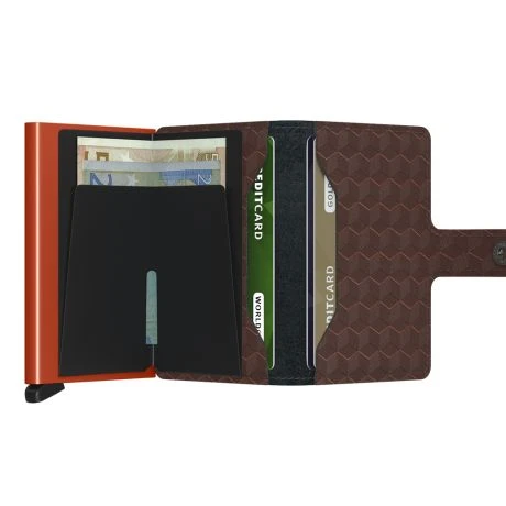 Secrid Mini Wallet Portemonnee Optical Brown-Orange 5 Secrid Mini Wallet Portemonnee Optical Brown-Orange - Afbeelding 3