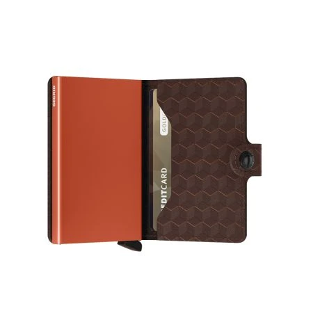 Secrid Mini Wallet Portemonnee Optical Brown-Orange 6 Secrid Mini Wallet Portemonnee Optical Brown-Orange - Afbeelding 4