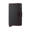 Secrid Mini Wallet Portemonnee Perforated Black-Red -Secrid || Piquadro || Mywalit Verkoopwinkel secrid miniwallet perforated black red front