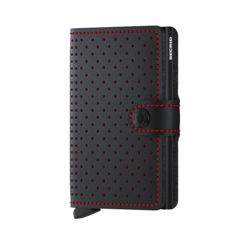 Secrid Mini Wallet Portemonnee Perforated Black-Red 3 Secrid Mini Wallet Portemonnee Perforated Black-Red