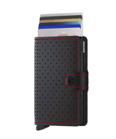 Secrid Mini Wallet Portemonnee Perforated Black-Red 4 Secrid Mini Wallet Portemonnee Perforated Black-Red - Afbeelding 2