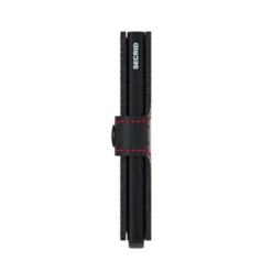 Secrid Mini Wallet Portemonnee Perforated Black-Red 11 Secrid Mini Wallet Portemonnee Perforated Black-Red -Secrid || Piquadro || Mywalit Verkoopwinkel secrid miniwallet perforated black red side