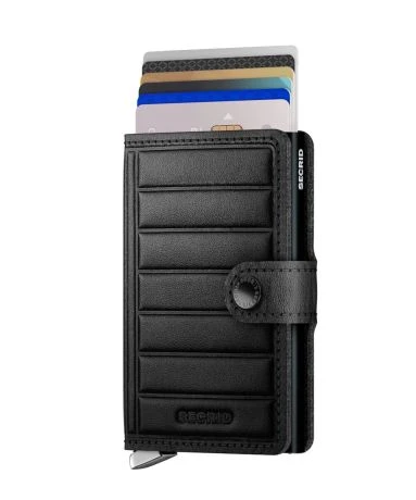 Secrid Premium Mini Wallet Portemonnee Emboss Lines Black 4 Secrid Premium Mini Wallet Portemonnee Emboss Lines Black - Afbeelding 2