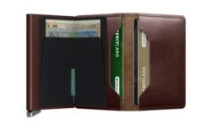 Secrid Premium Slim Wallet Portemonnee Dusk Dark Brown -Secrid || Piquadro || Mywalit Verkoopwinkel secrid premium slimwallet dusk dark brown open