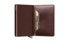 Secrid Premium Slim Wallet Portemonnee Dusk Dark Brown -Secrid || Piquadro || Mywalit Verkoopwinkel secrid premium slimwallet dusk dark brown semi open