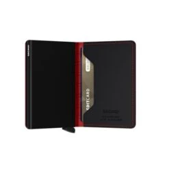 Secrid Slim Wallet Portemonnee Fuel Black-Red -Secrid || Piquadro || Mywalit Verkoopwinkel secrid slimwallet fuel black red semi open