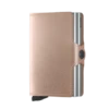 Secrid Twin Wallet Portemonnee Metallic Rose -Secrid || Piquadro || Mywalit Verkoopwinkel secrid twinwallet metallic rose front 1