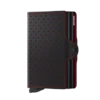 Secrid Twin Wallet Portemonnee Perforated Black-Red -Secrid || Piquadro || Mywalit Verkoopwinkel secrid twinwallet perforated black red front