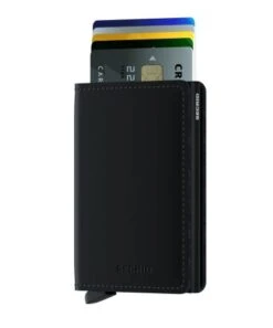 Secrid Slim Wallet Portemonnee Matte Black -Secrid || Piquadro || Mywalit Verkoopwinkel sm black 1 front cards