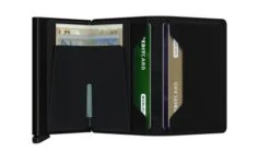 Secrid Slim Wallet Portemonnee Matte Black -Secrid || Piquadro || Mywalit Verkoopwinkel sm black 4 open